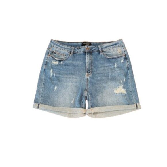 Judy Blue High-Waist Distressed Denim Shorts - Picture 5 of 5